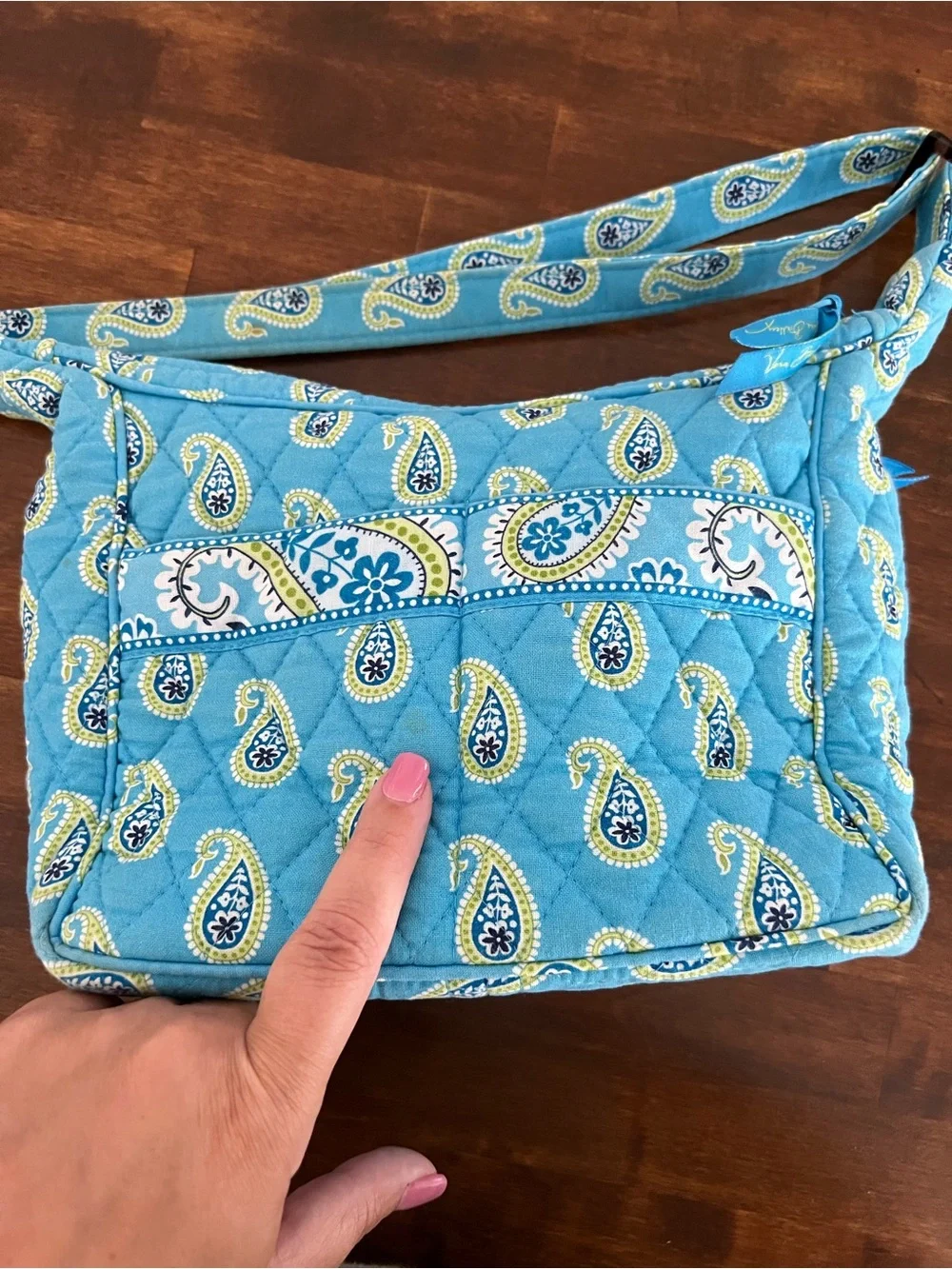 Vera Bradley Bermuda Blue “Spectator” Bag & Pouch